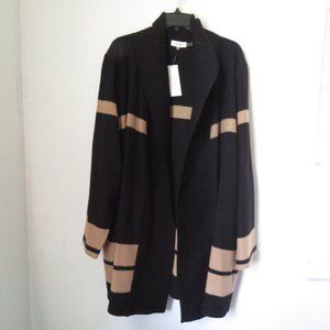 Women Calvin Klein Women Cardigan Wool Blend Color Block Size 2X New